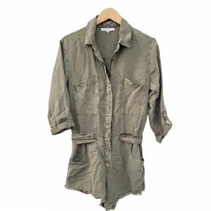 Young Fabulous & Broke Olive Green Utility Romper